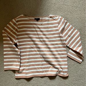 J. Crew striped boatneck top size large
